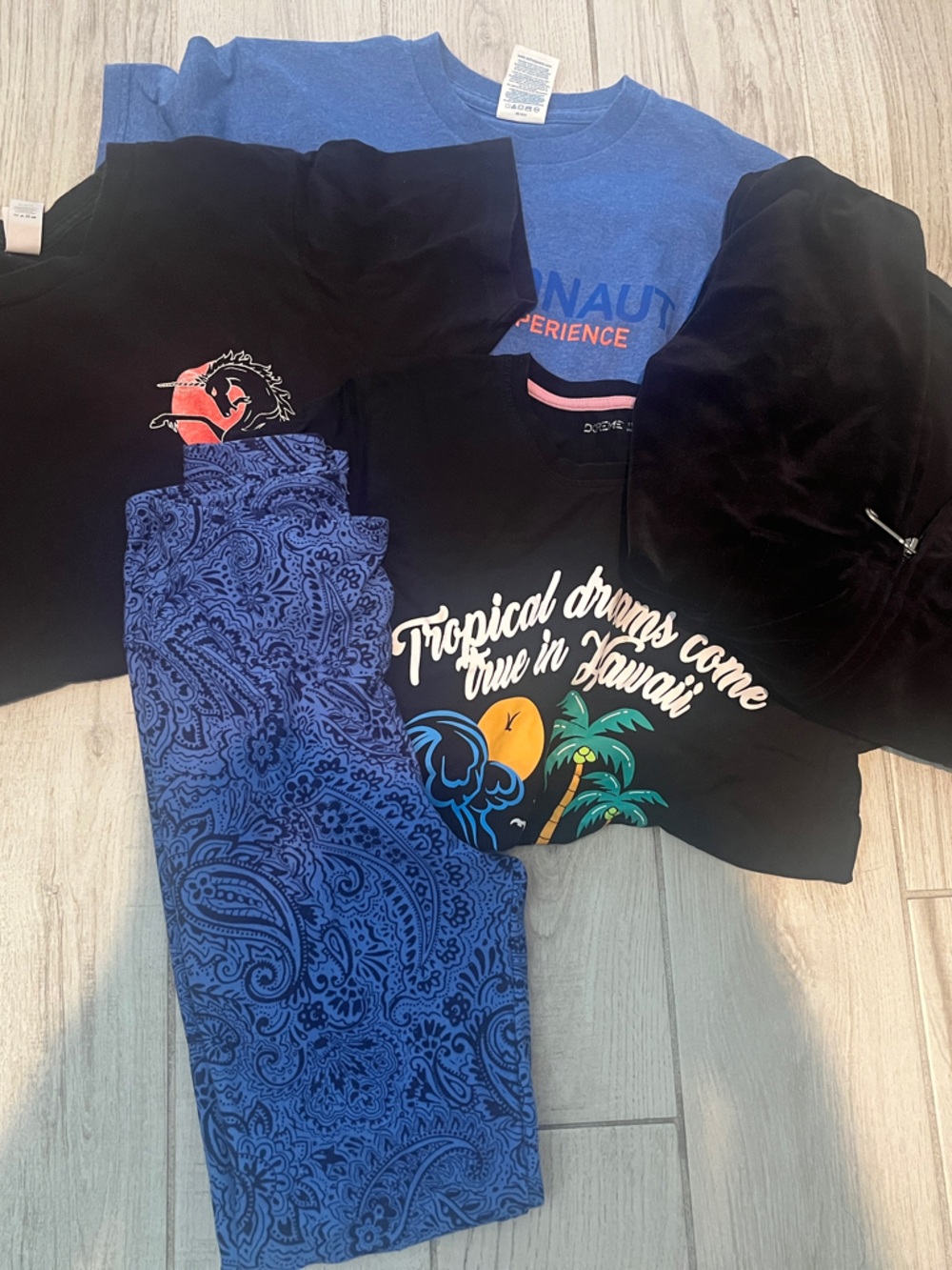 Mixed Girls’ Casual Tops & Leggings Bundle - Black & Blue
